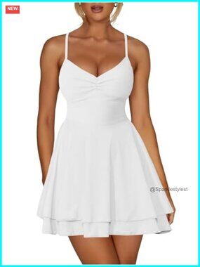 Kaximil Women's Sexy Sleeveless Corset Mini Dress Cute A Line Dress